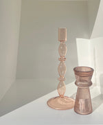 Haven & Space Berry Aria Glass Candleholder