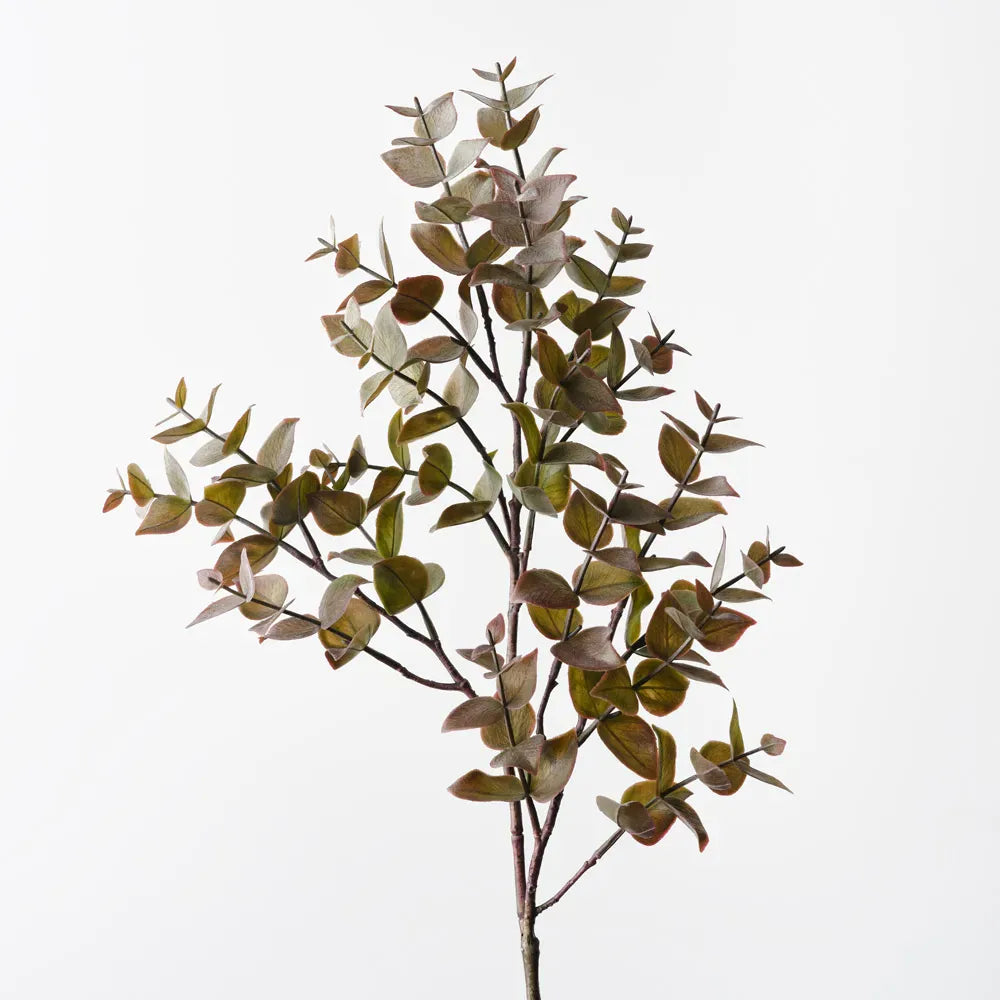Haven & Space Berry ARTIFICAL FLOWERS 70cm / Burgundy Green Eucalyptus Spray