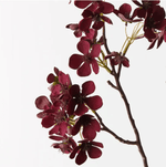 Haven & Space Berry ARTIFICAL FLOWERS 92cm / Burgundy Begonia Spray