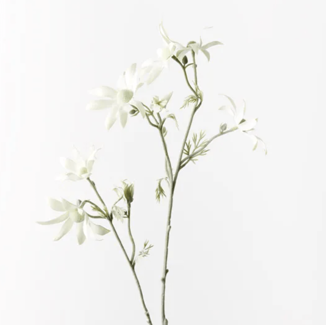 Haven & Space Berry ARTIFICAL FLOWERS Cream Flannel Flower Spray