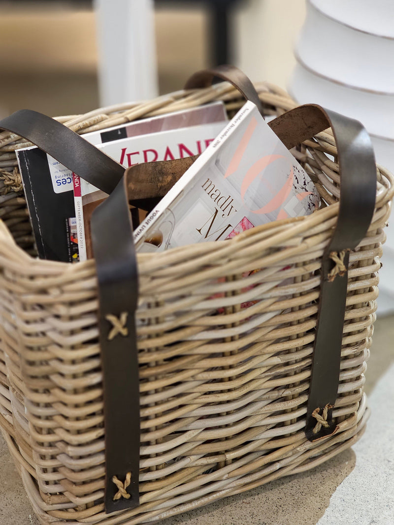 Haven & Space Berry BASKETWARE Kubu Magazine Basket