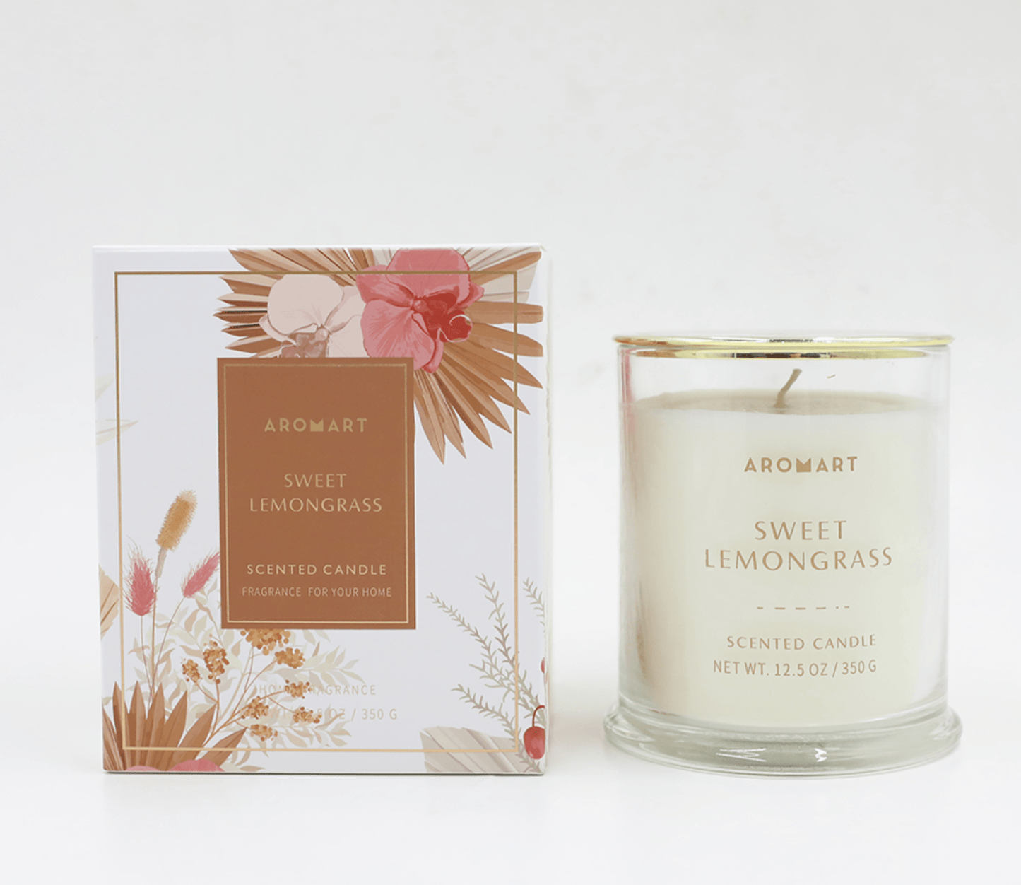 Haven & Space Berry CANDLES 350G / Lemongrass Glass Soy Candle 55HR