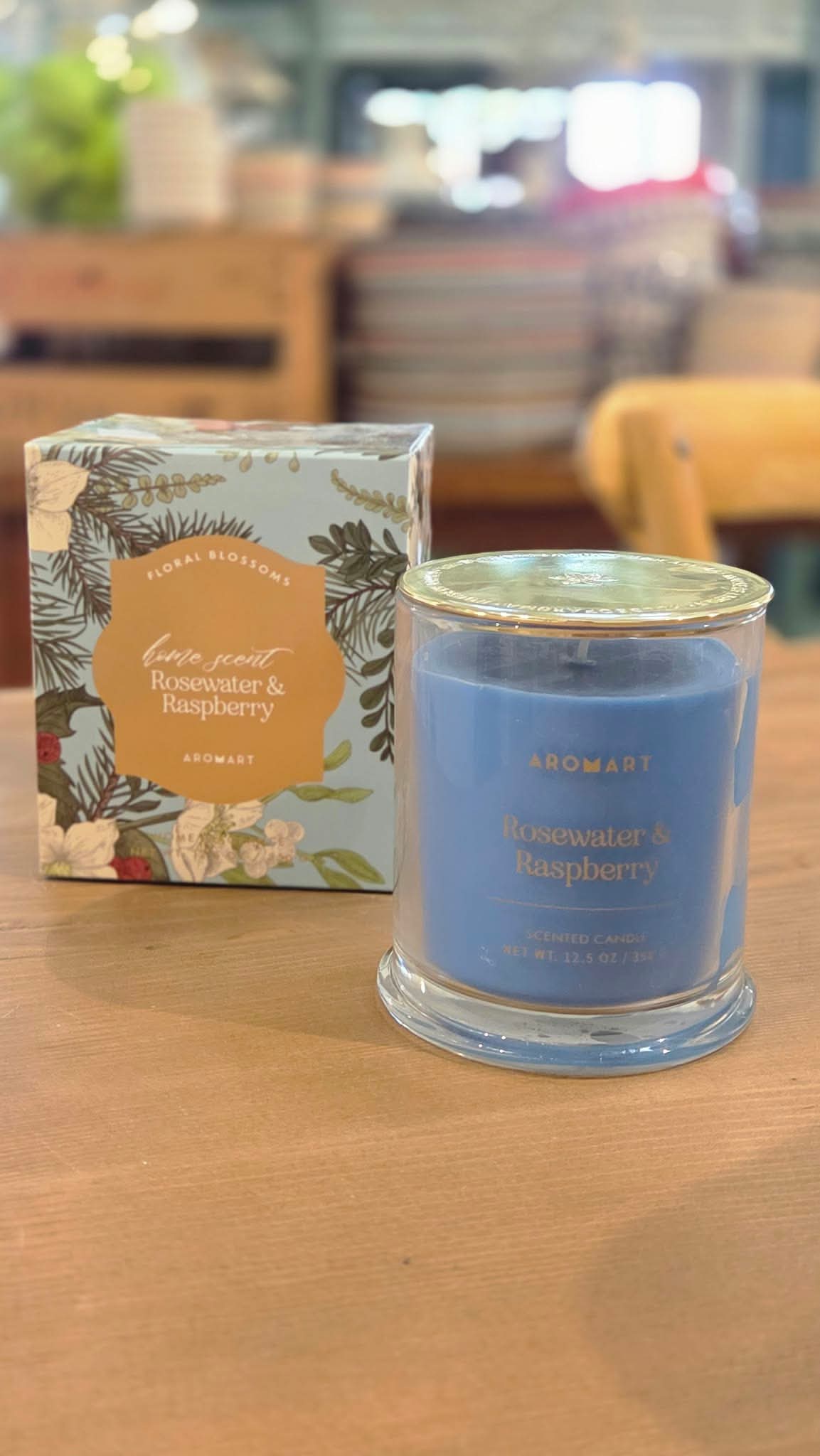 Haven & Space Berry CANDLES 350G Scented Candle Blue Rosewater and Raspberry