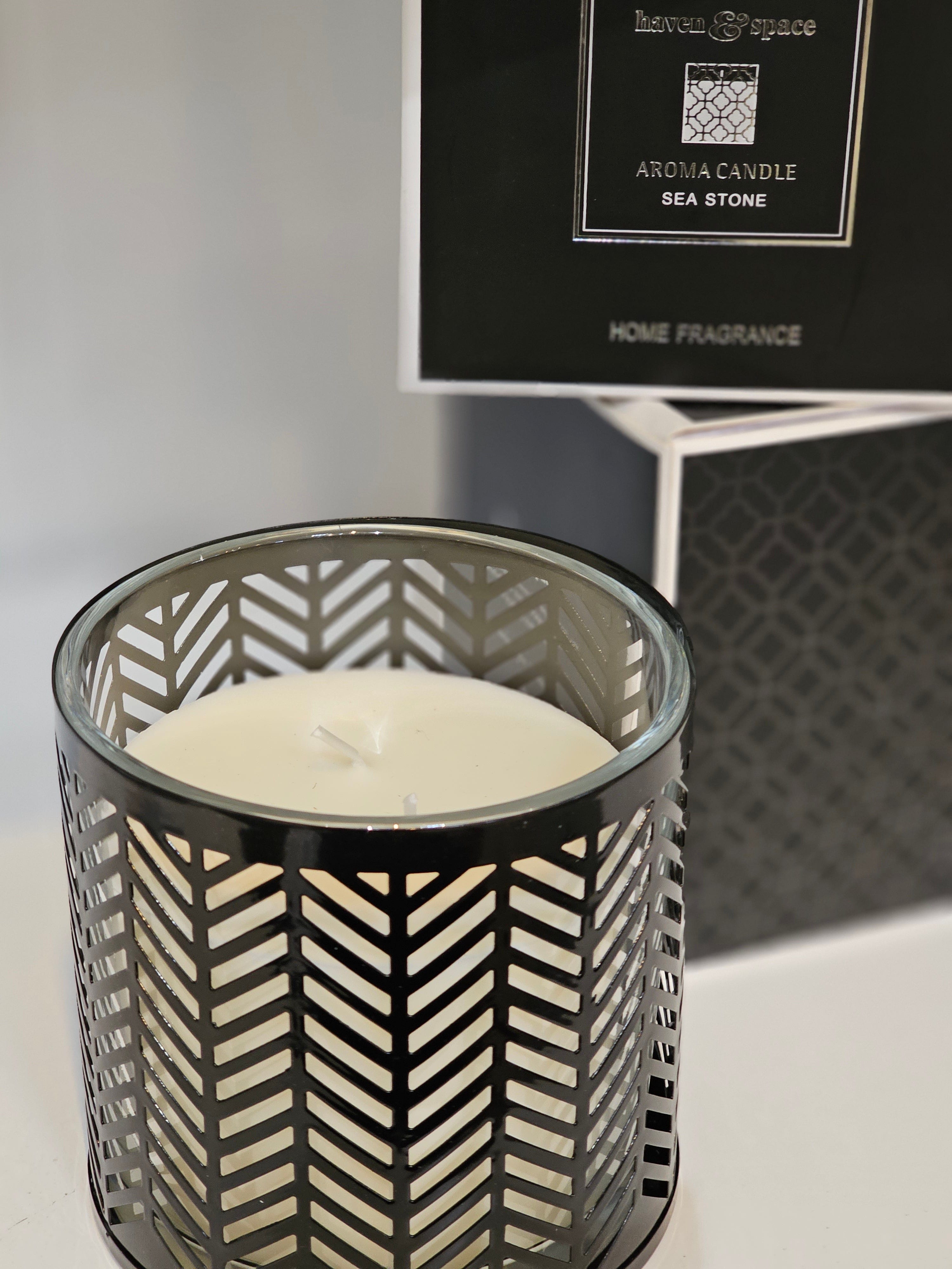 Haven & Space Berry CANDLES White/Black Haven & Space Glass Candle