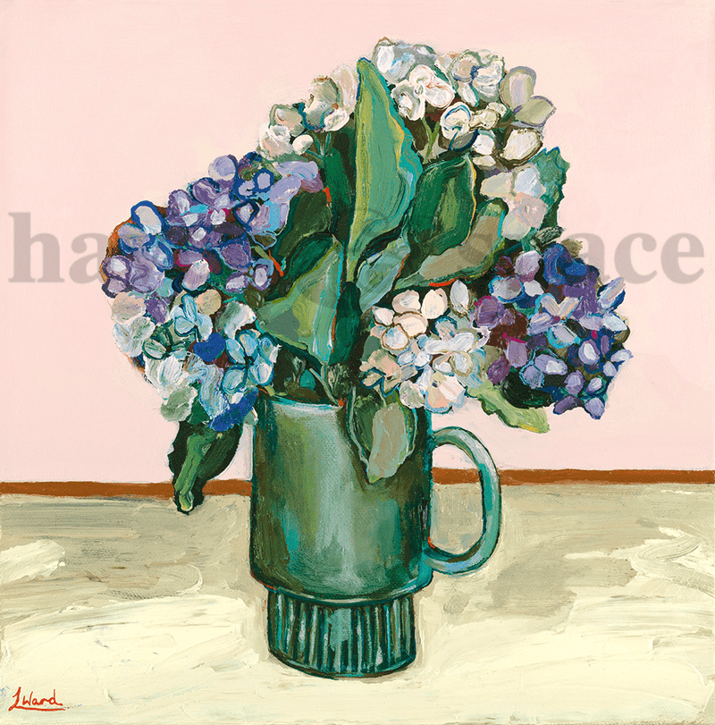 Haven & Space Berry CANVAS 12x12 inches Yesterdays Flowers - Lauren Ward Artist