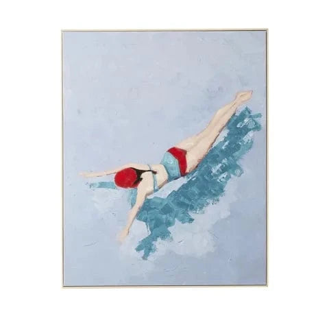 Haven & Space Berry CANVAS 80x100cm Swimming Mary Oil Painting