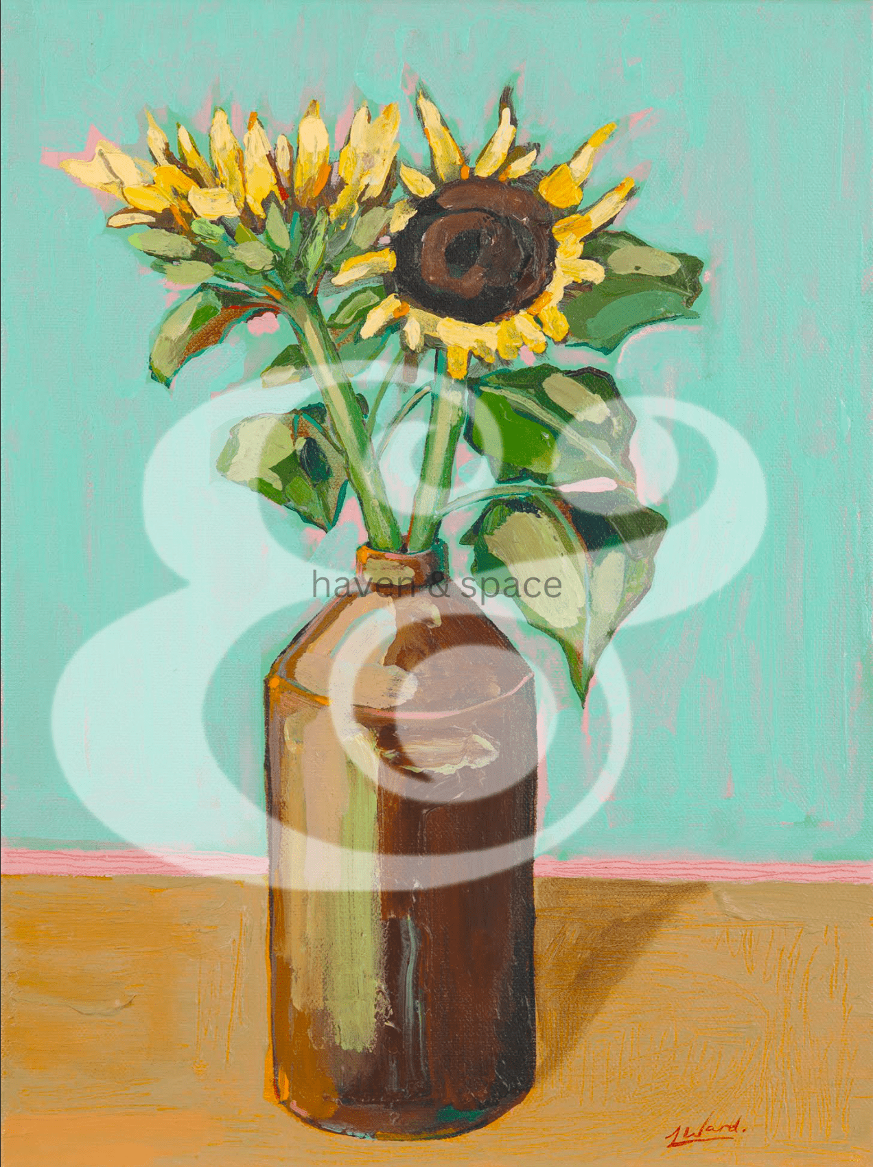 Haven & Space Berry CANVAS Sunflowers - Lauren Ward Artist