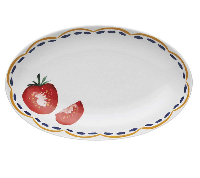 Haven & Space Berry CERAMICS 32cm Cucina Tomato Oval Platter