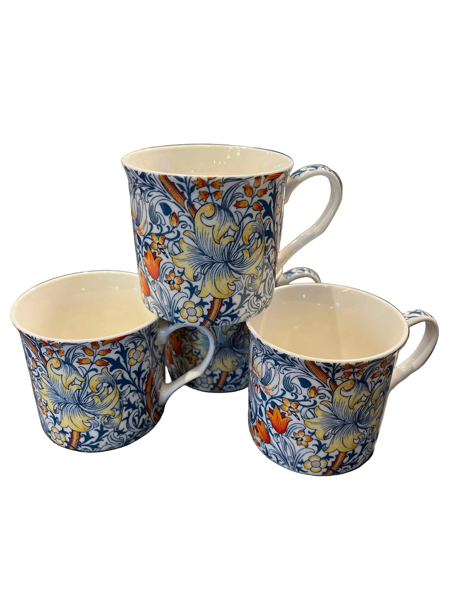 Haven & Space Berry CERAMICS S/4 Mug Blue Lily