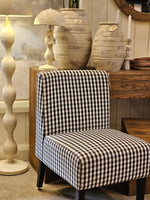 Haven & Space Berry CHAIRS 57Wx66Dx85H / Black White Check Landon Chair