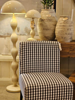 Haven & Space Berry CHAIRS 57Wx66Dx85H / Black White Check Landon Chair