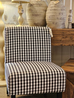 Haven & Space Berry CHAIRS 57Wx66Dx85H / Black White Check Landon Chair