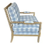 Haven & Space Berry CHAIRS 71Wx33Dx66H / Duck Blue Check Milan Armchair