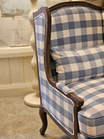 Haven & Space Berry CHAIRS 75Wx78Dx105H / Duck Blue Check Florence Armchair