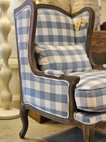 Haven & Space Berry CHAIRS 75Wx78Dx105H / Duck Blue Check Florence Armchair