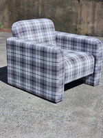 Haven & Space Berry CHAIRS 97Wx94Dx82H / Grey Gingham Angelo Armchair