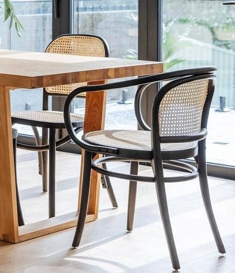Haven & Space Berry CHAIRS Black Mosman Bentwood Carver Dining Chair