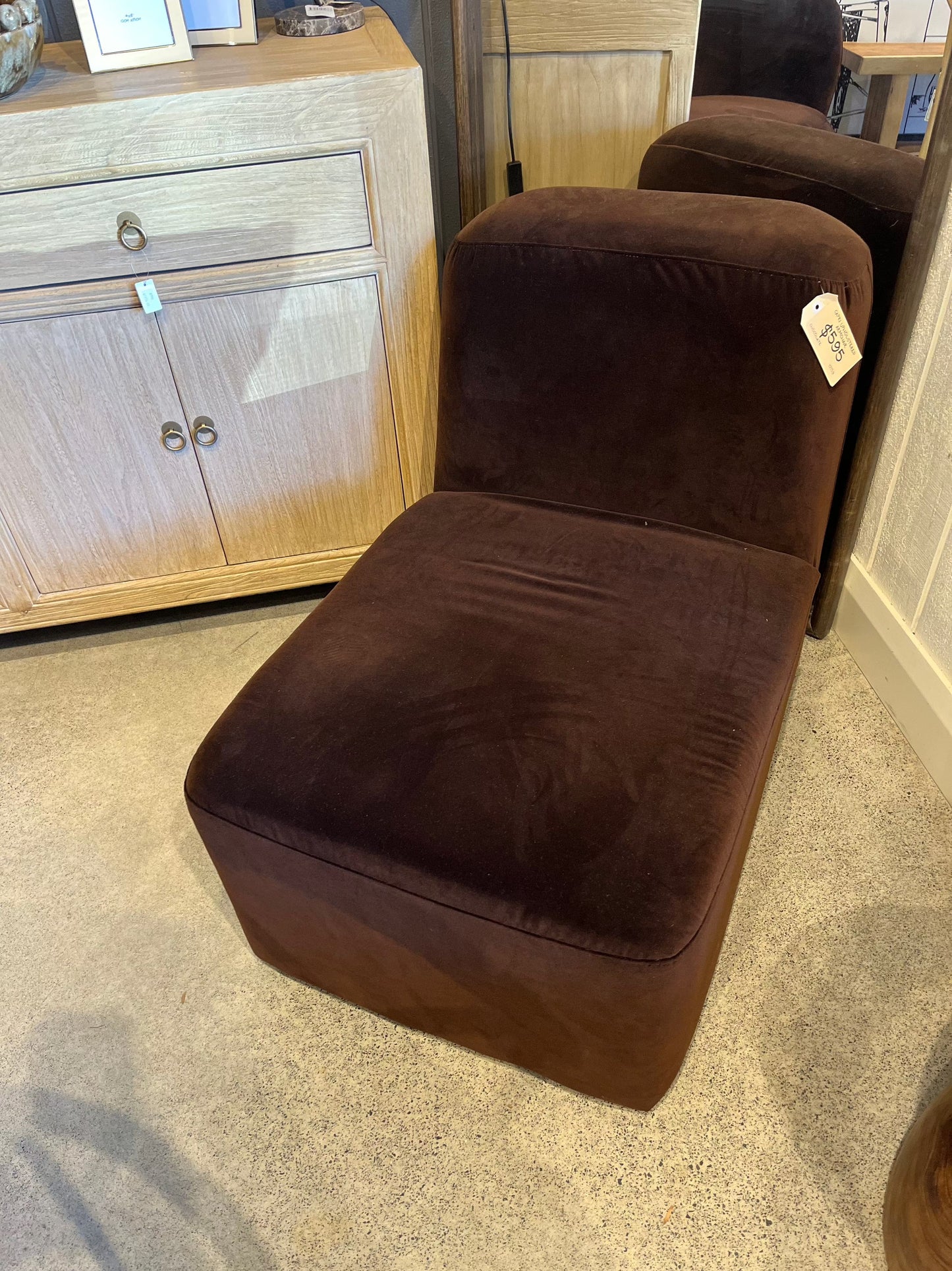 Haven & Space Berry CHAIRS Chocolate Capri Upholstered Armchair