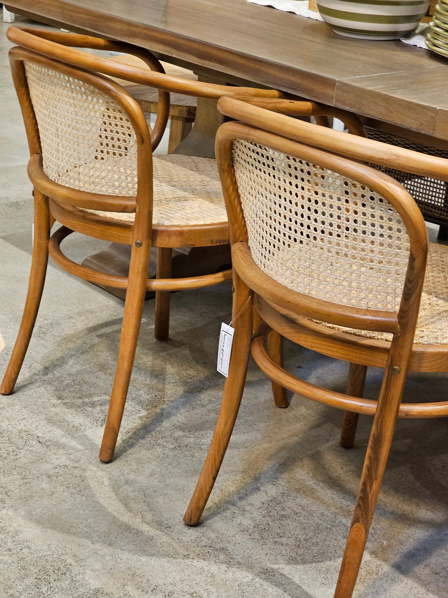 Haven & Space Berry CHAIRS Mosman Bentwood Rattan Carver Dining Chair