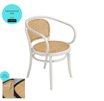 Haven & Space Berry CHAIRS Mosman Bentwood Rattan Carver Dining Chair