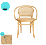 Haven & Space Berry CHAIRS Mosman Bentwood Rattan Carver Dining Chair