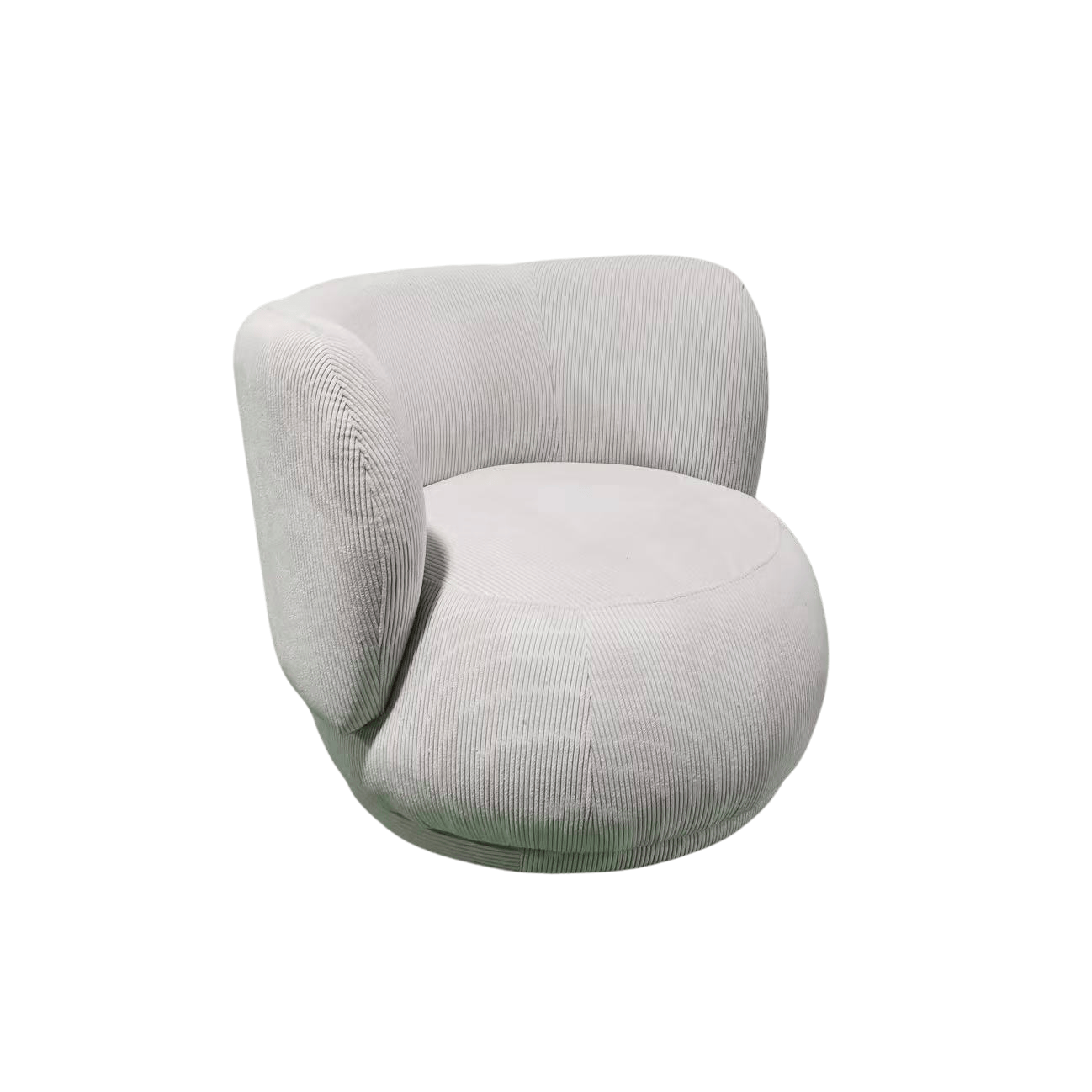 Haven & Space Berry CHAIRS Natural Luna Swivel Armchair