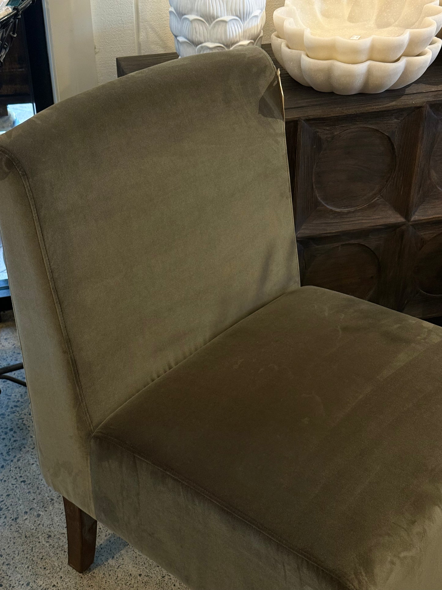 Haven & Space Berry CHAIRS Olive Vada Upholstered Chair