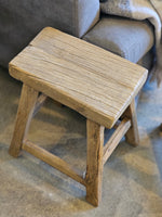 Haven & Space Berry CHINESE AN Natural Rustic Elm Stool
