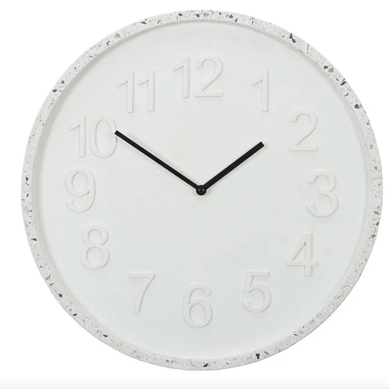 Haven & Space Berry Clock 40CM / White Terrence Terrazzo Clock
