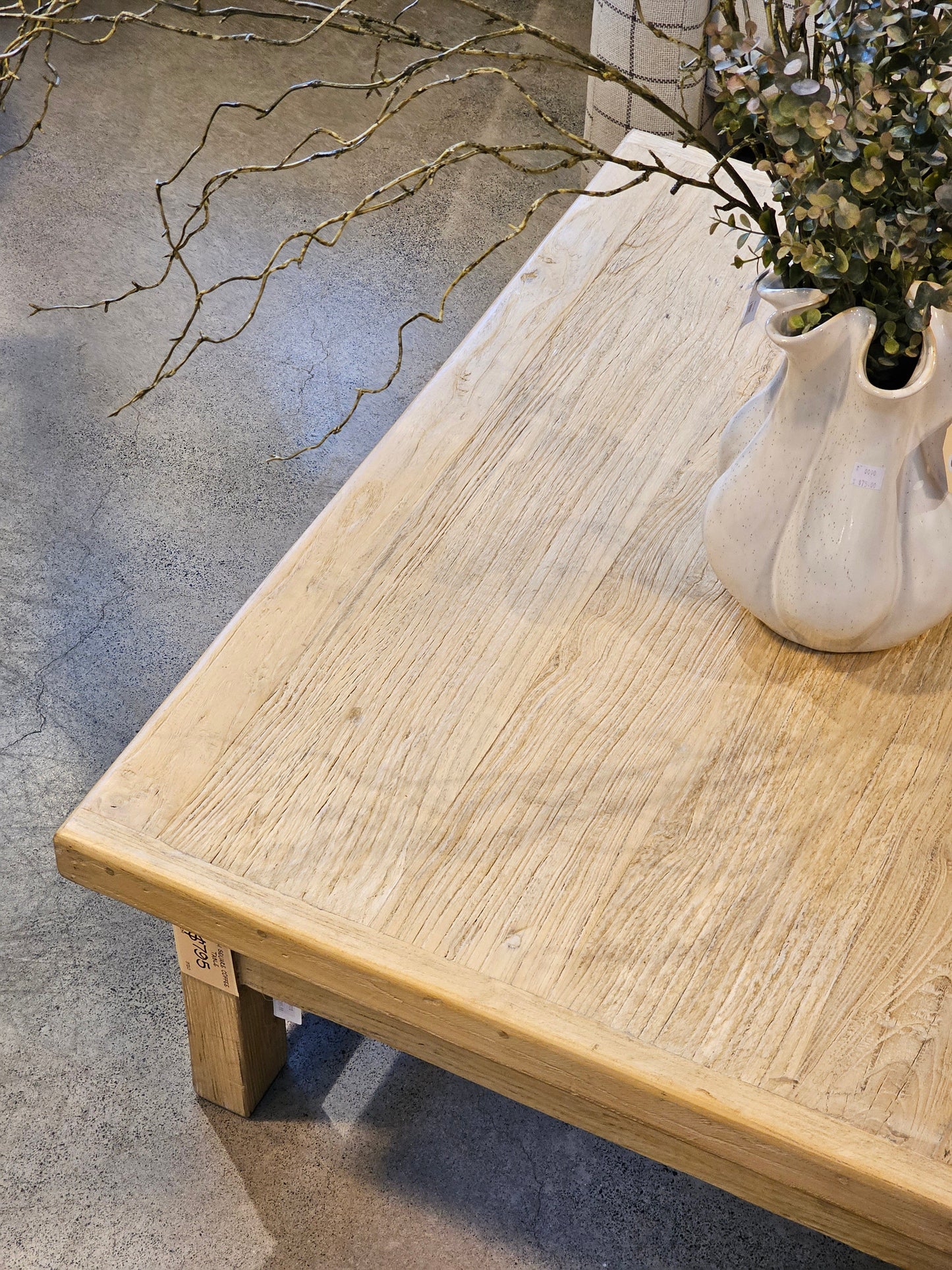 Haven & Space Berry COFFEE TABLE 100x100x42cmh / Elm Kali Square Coffee Table