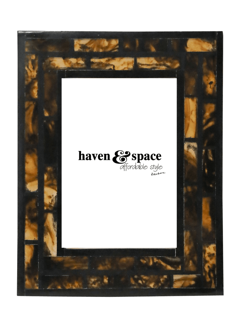 Haven & Space Berry FRAMES 4x6 / Black Zanti Bone Photo frame