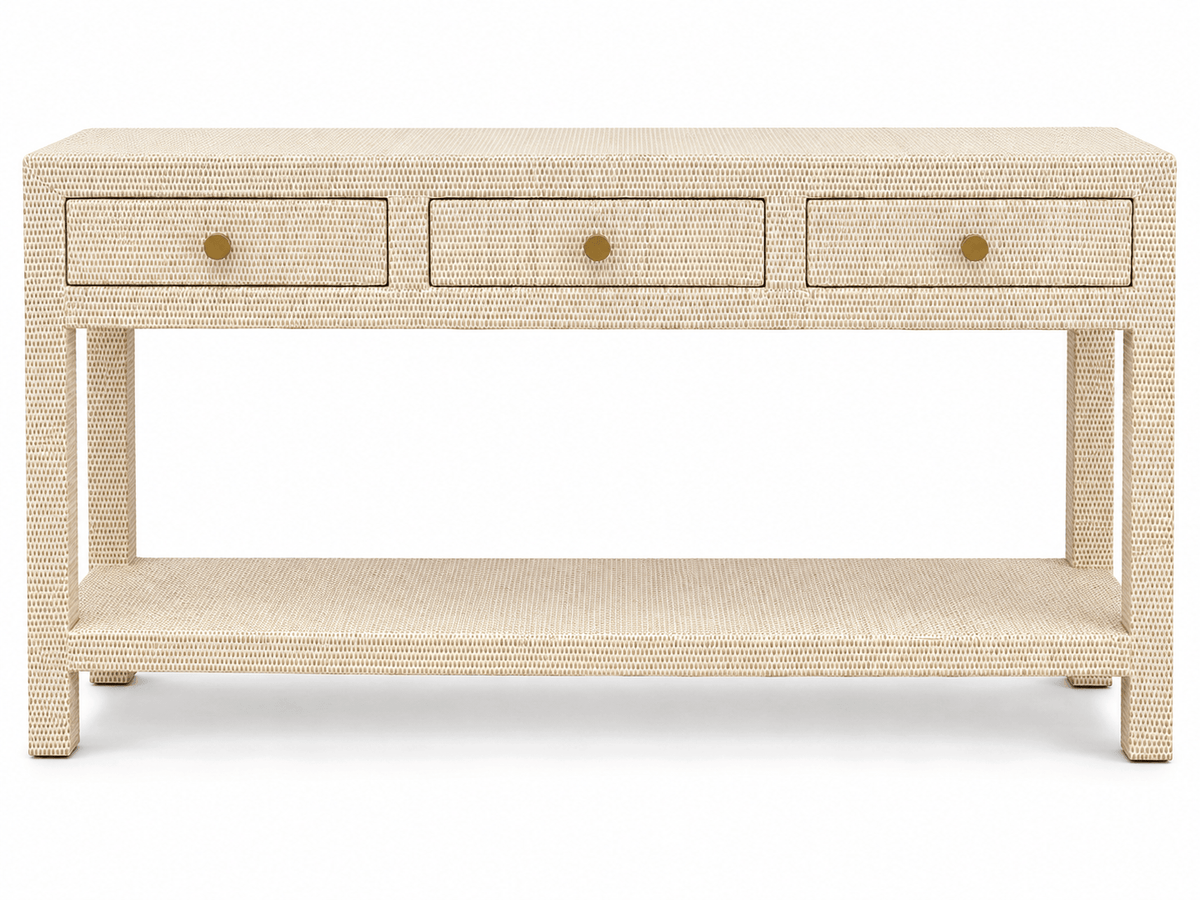 Haven & Space Berry FURNITURE Rattan White Wash Kagu Console RWWS