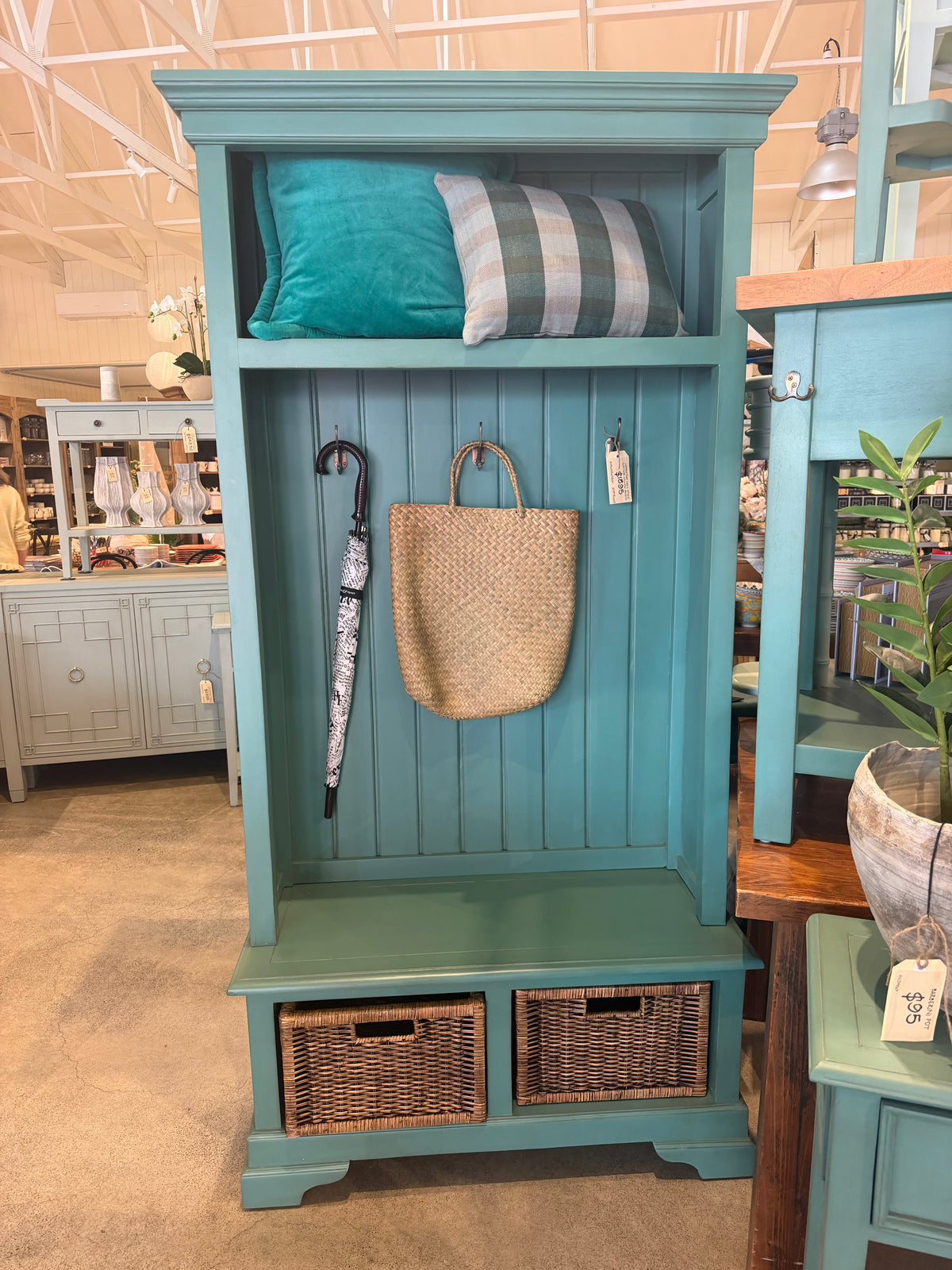Haven & Space Berry FURNITURE Vintage Willow Green Homestead Hallstand VWG