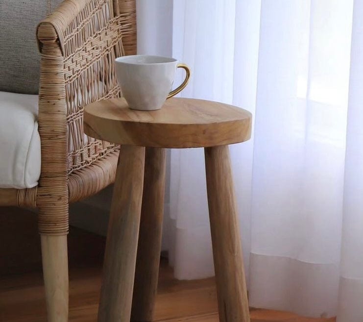 Haven & Space Berry Furniture Wooden Teak Stool