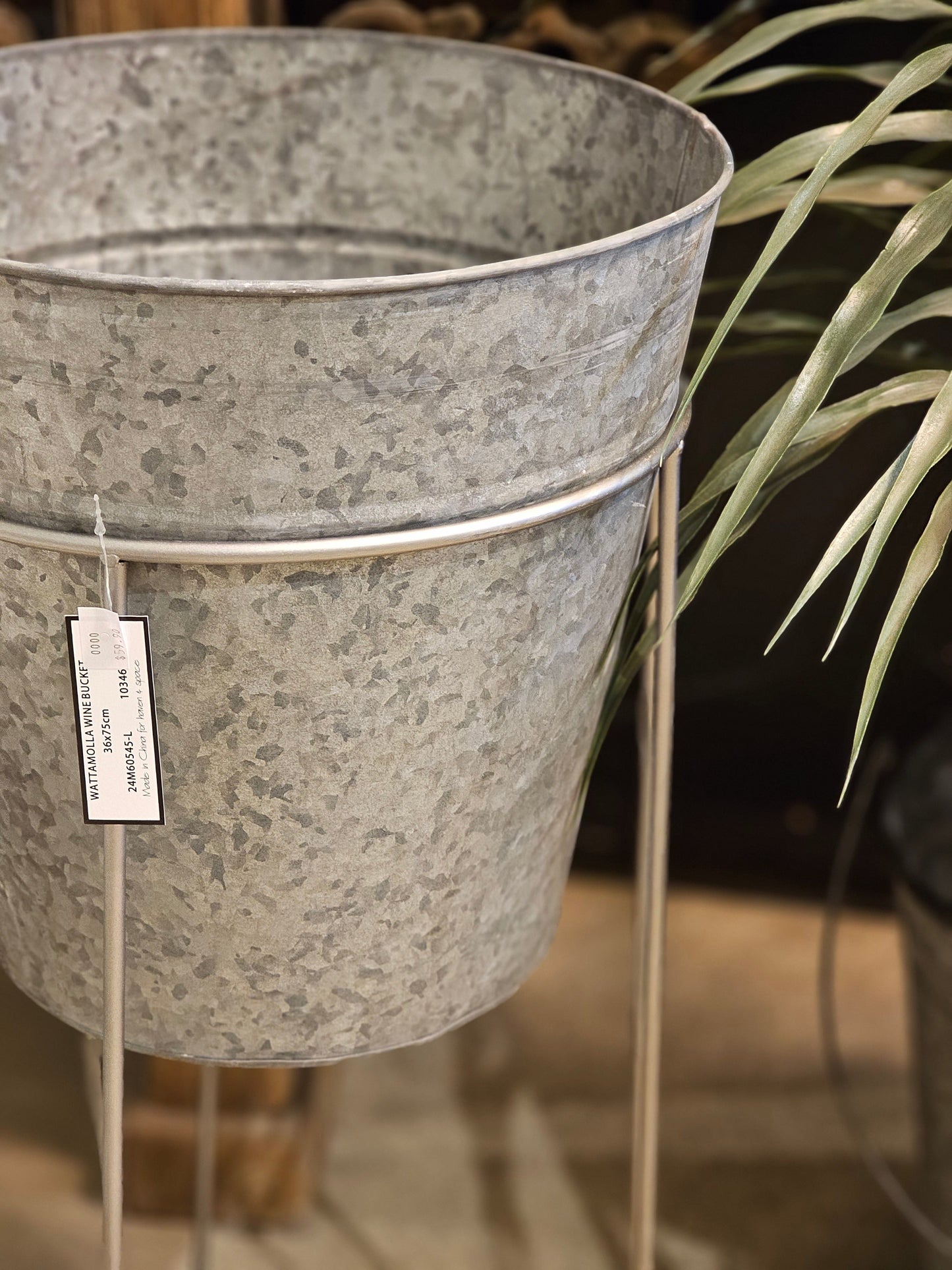 Haven & Space Berry GAL/TINWARE Wattamolla Planter Bucket