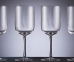 Haven & Space Berry GLASSWARE 400ml S/4 Ribbed Wine Glasses