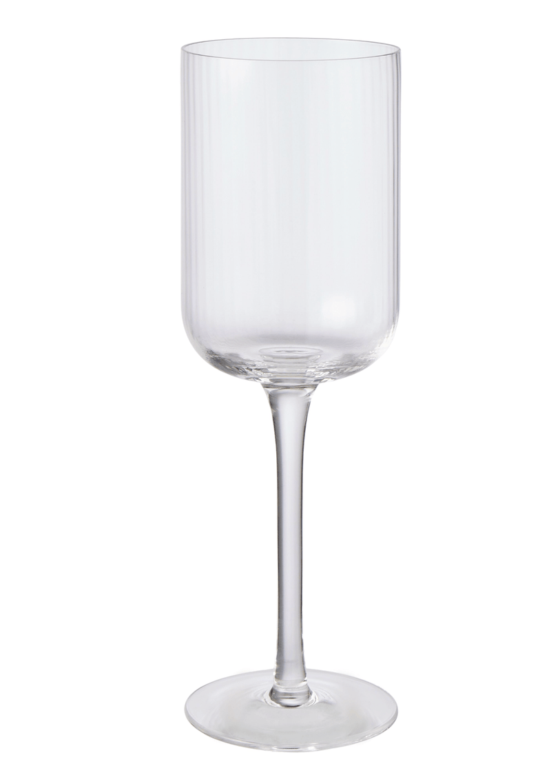 Haven & Space Berry GLASSWARE 400ml S/4 Ribbed Wine Glasses