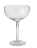 Haven & Space Berry GLASSWARE S/4 Ribbed Coupe Glasses
