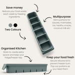 Haven & Space Berry KITCHEN 6 Portion Silicone Freezer Tray | Eucalyptus
