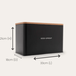 Haven & Space Berry KITCHEN Bread Box | Liquorice