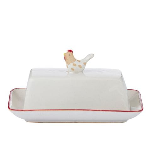 Haven & Space Berry KITCHEN Charlie Chook Ceramic Butter Dish