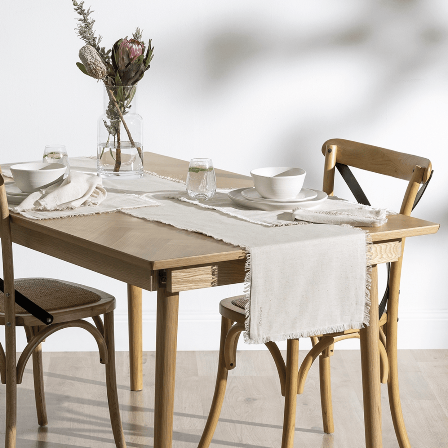 Haven & Space Berry KITCHEN Flax Cotton Table Napery