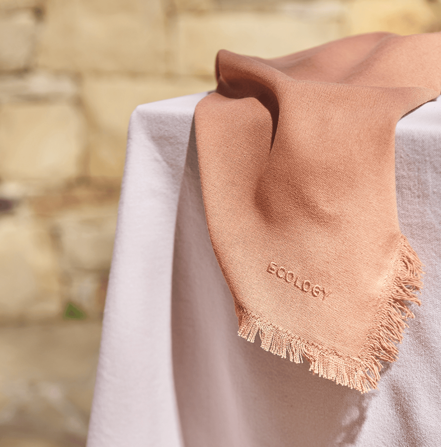 Haven & Space Berry KITCHEN Fray Cotton Napery