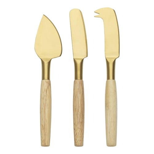 Haven & Space Berry KITCHEN Gold Alto 3pc Cheese Knife Set