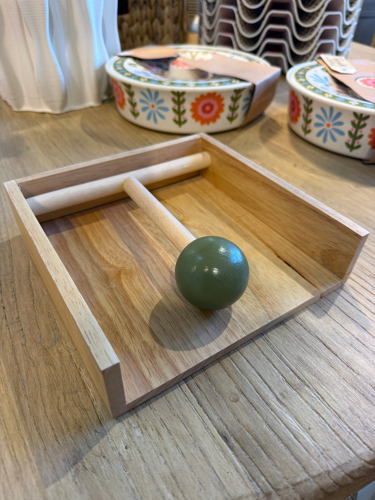 Haven & Space Berry KITCHEN Green Axis Wood Napkin Holder
