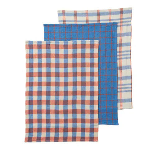 Haven & Space Berry KITCHEN Kit S/3 Recycled Cotton Tea Towel