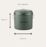Haven & Space Berry KITCHEN Kitchen Compost Bin | Eucalyptus