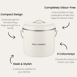 Haven & Space Berry KITCHEN Kitchen Compost Bin | Mushroom