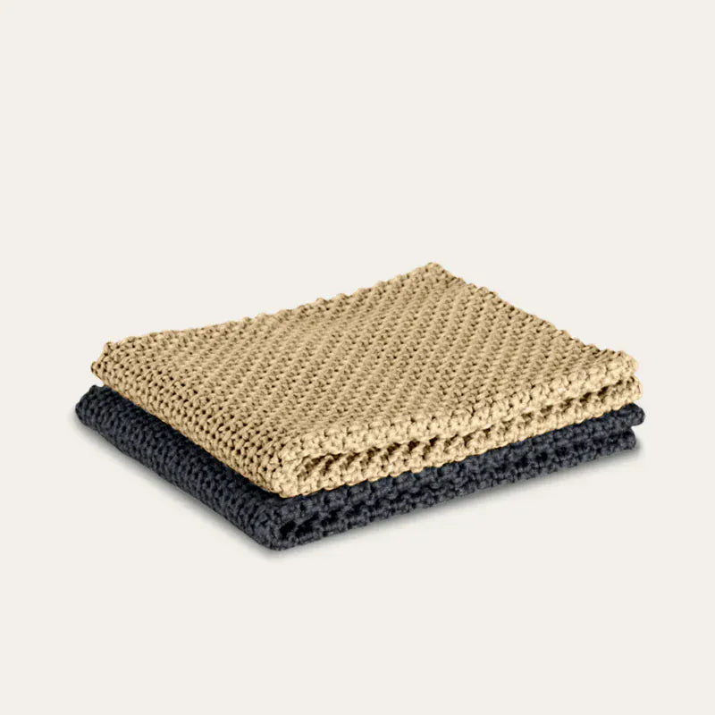 Haven & Space Berry KITCHEN Knitted Dishclothes | midnight & Macadamia