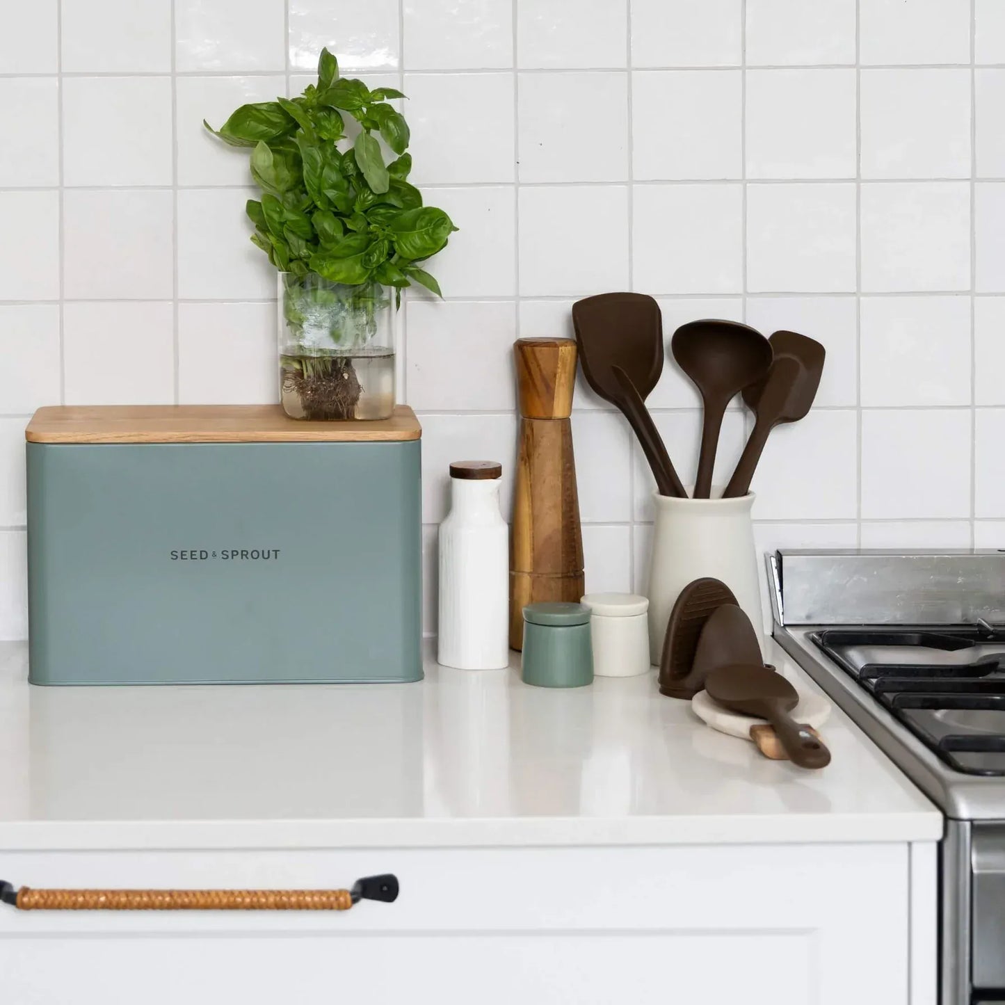 Haven & Space Berry KITCHEN Knitted Dishcloths | Pine & Pistachio